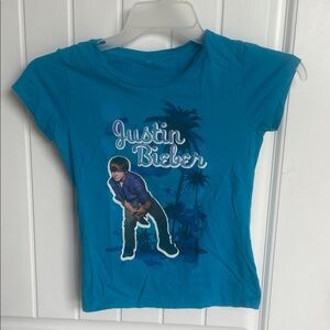 Blue Justin Bieber size 8-10 Kids T-Shirt